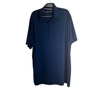 Champion Men's Striped Polo Shirt Blue XL Short Sleeve Casual